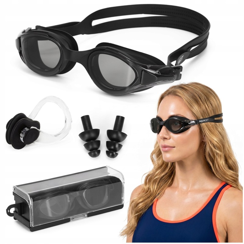 Окуляри для плавання Aquaget AQ0010 Black