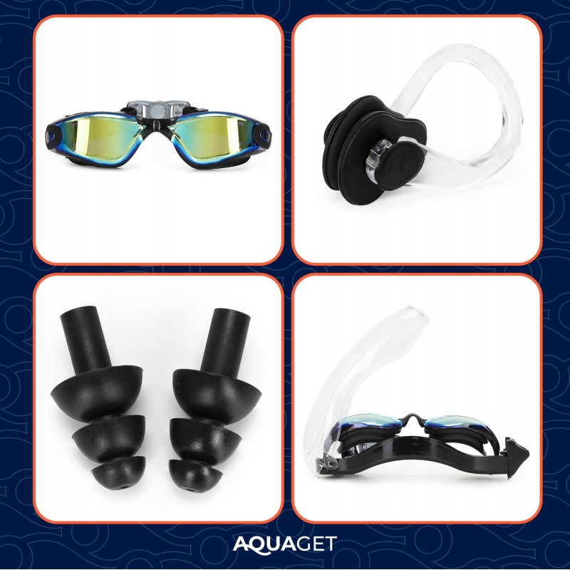 Окуляри для плавання Aquaget AQ0012 Black