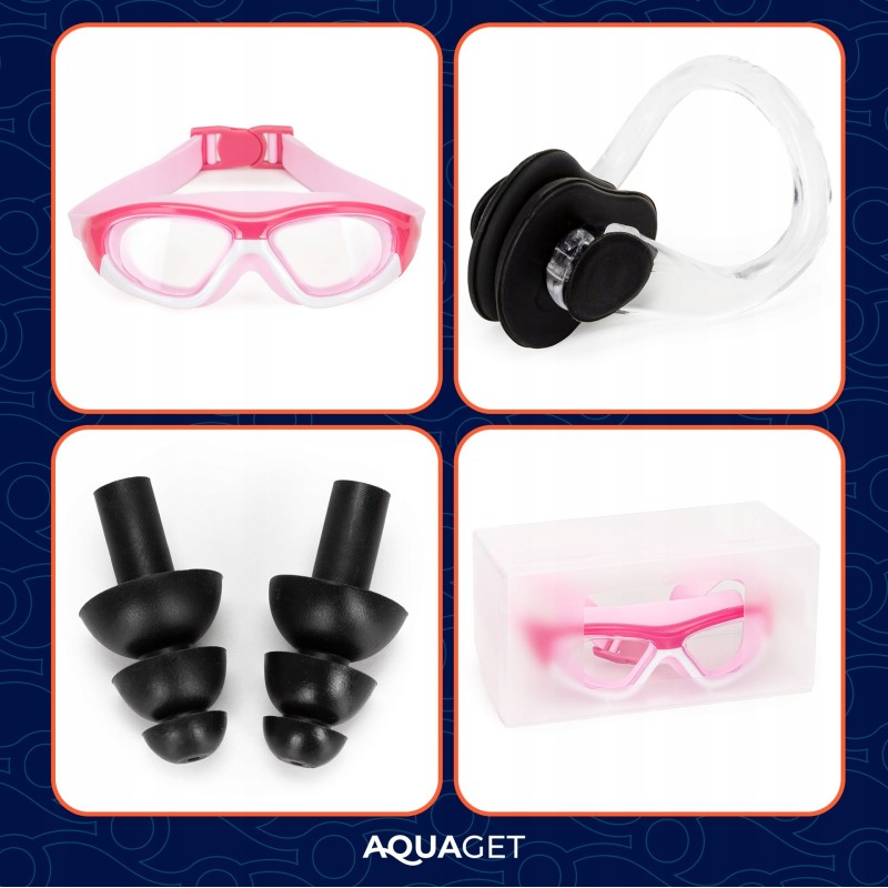 Окуляри для плавання Aquaget дитячі AQ0016 Pink