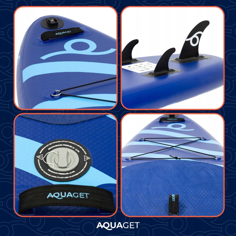 Надувна SUP дошка Aquaget 350 см з веслом AQ0041 Blue