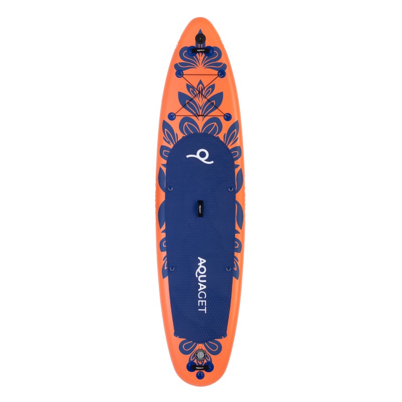 Надувна SUP дошка Aquaget 350 см з веслом AQ0045 Orange/Navy Blue