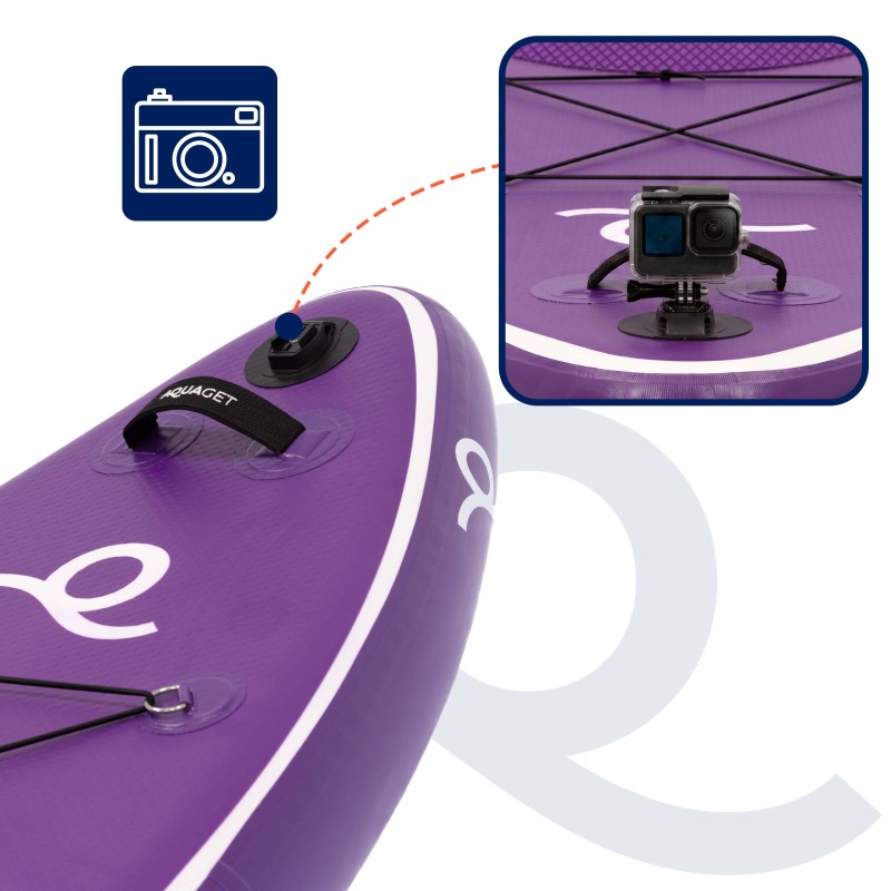 Надувна SUP дошка Aquaget 350 см з веслом AQ0043 Violet/Red
