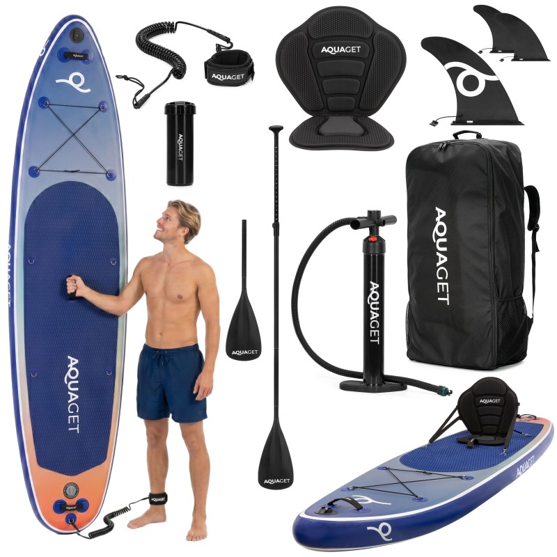 Надувна SUP дошка Aquaget 350 см з веслом AQ0044 Blue/Orange