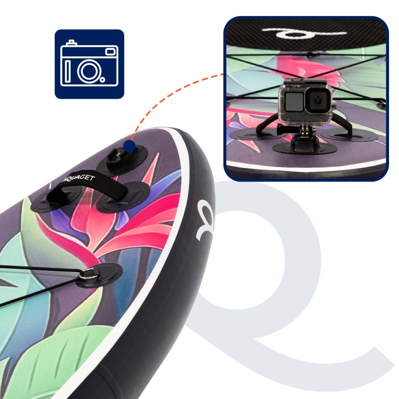 Надувна SUP дошка Aquaget 320 см з веслом AQ0047 Black/Violet