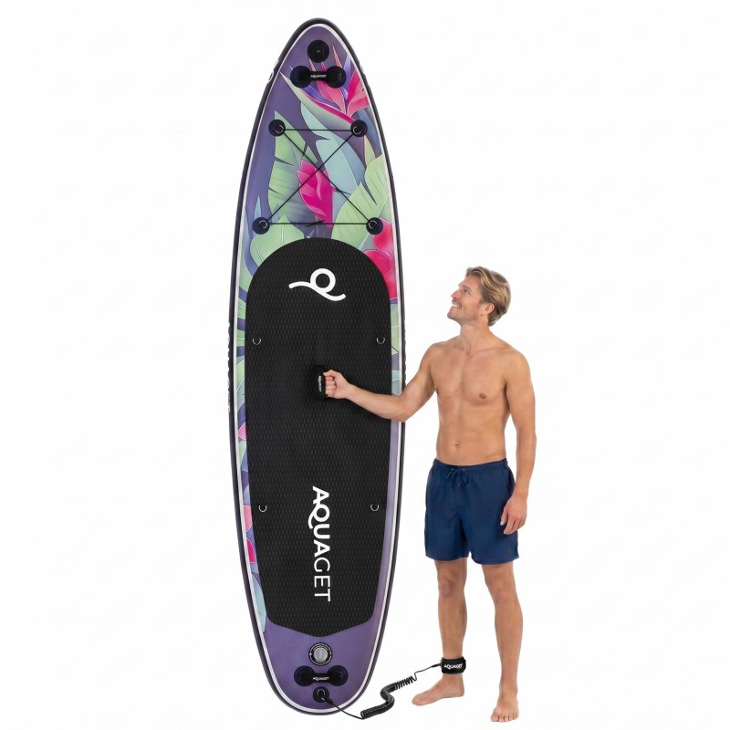 Надувна SUP дошка Aquaget 320 см з веслом AQ0047 Black/Violet