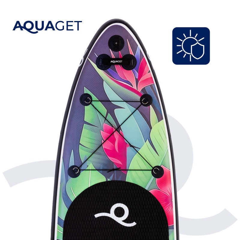 Надувна SUP дошка Aquaget 320 см з веслом AQ0047 Black/Violet