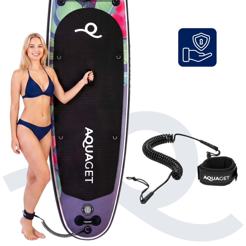 Надувна SUP дошка Aquaget 320 см з веслом AQ0047 Black/Violet
