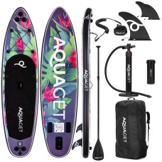 Надувна SUP дошка Aquaget 320 см з веслом AQ0047 Black/Violet