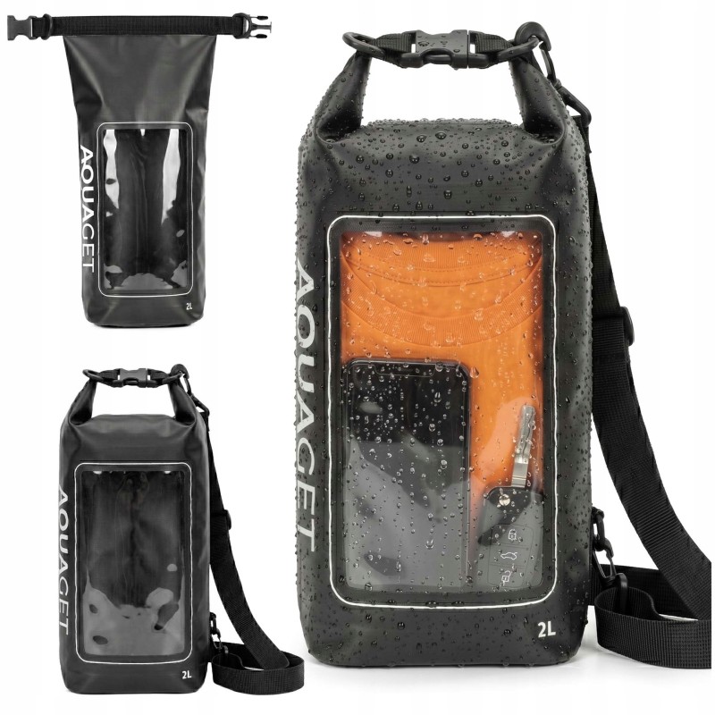Гермомішок Aquaget 2 л водозахисний AQ0020 Black