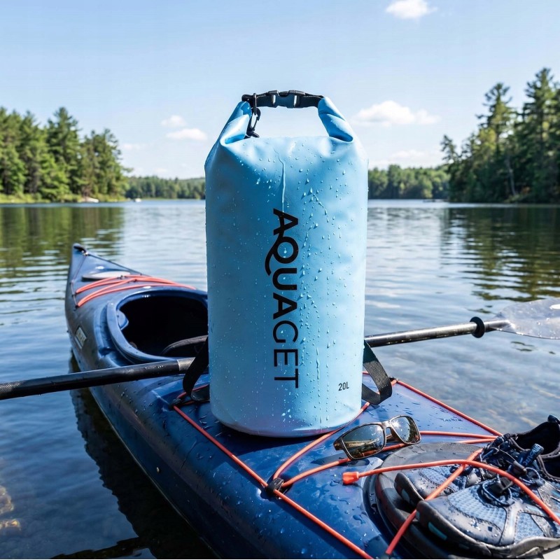 Гермомішок Aquaget 20 л водозахисний AQ0023 Sky Blue