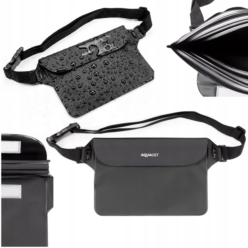 Сумка на пояс Aquaget водонепроникна IPX8 AQ0026 Black