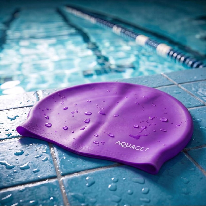 Шапочка для плавання Aquaget для довгого волосся AQ0031 Violet