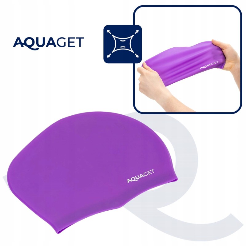 Шапочка для плавання Aquaget для довгого волосся AQ0031 Violet