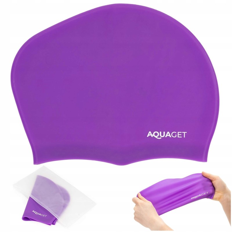 Шапочка для плавання Aquaget для довгого волосся AQ0031 Violet
