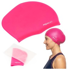 Шапочка для плавання Aquaget для довгого волосся AQ0032 Pink
