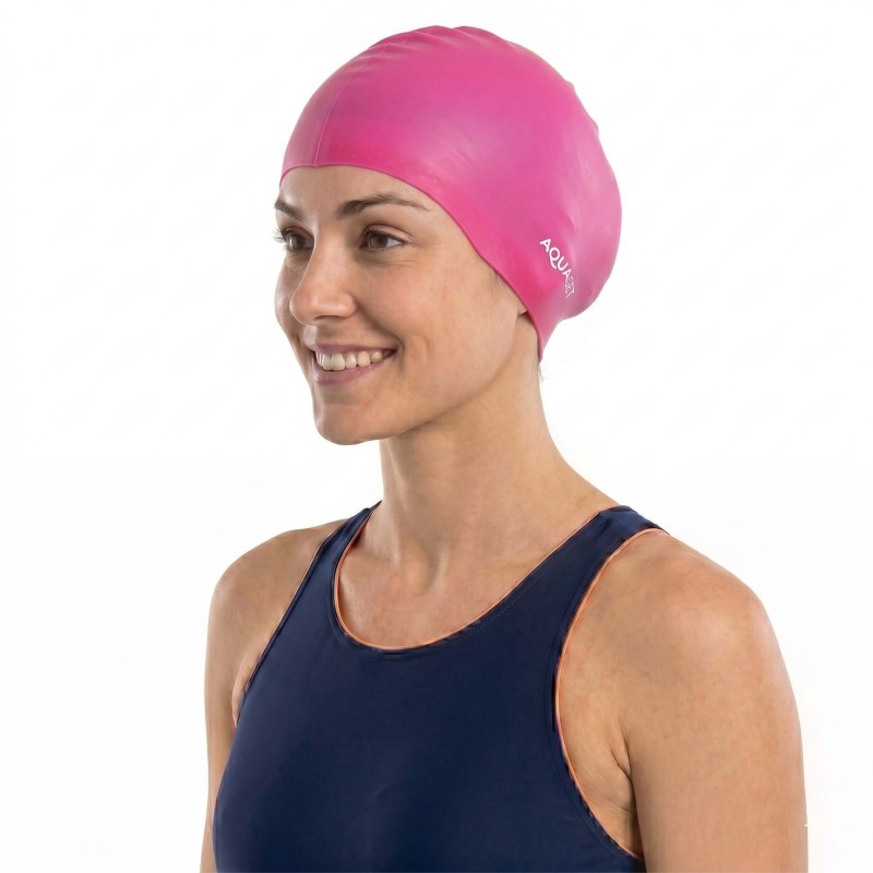 Шапочка для плавання Aquaget для довгого волосся AQ0032 Pink
