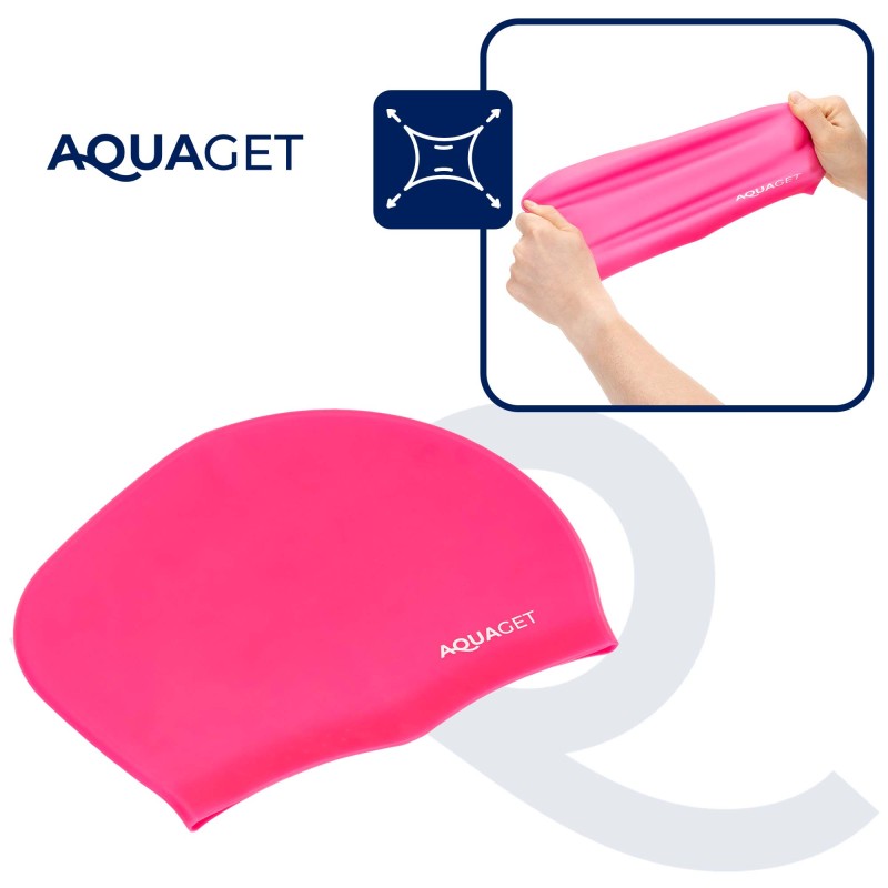 Шапочка для плавання Aquaget для довгого волосся AQ0032 Pink