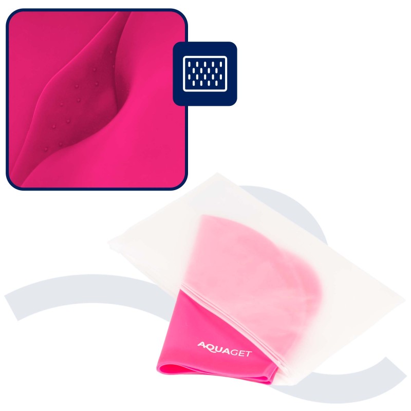 Шапочка для плавання Aquaget для довгого волосся AQ0032 Pink