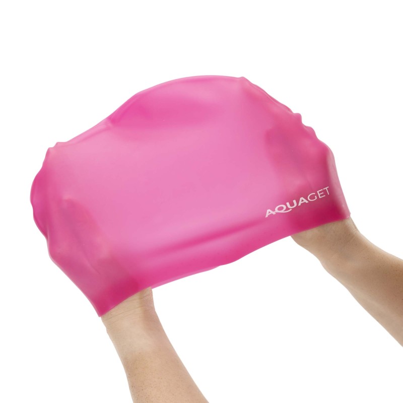 Шапочка для плавання Aquaget для довгого волосся AQ0032 Pink