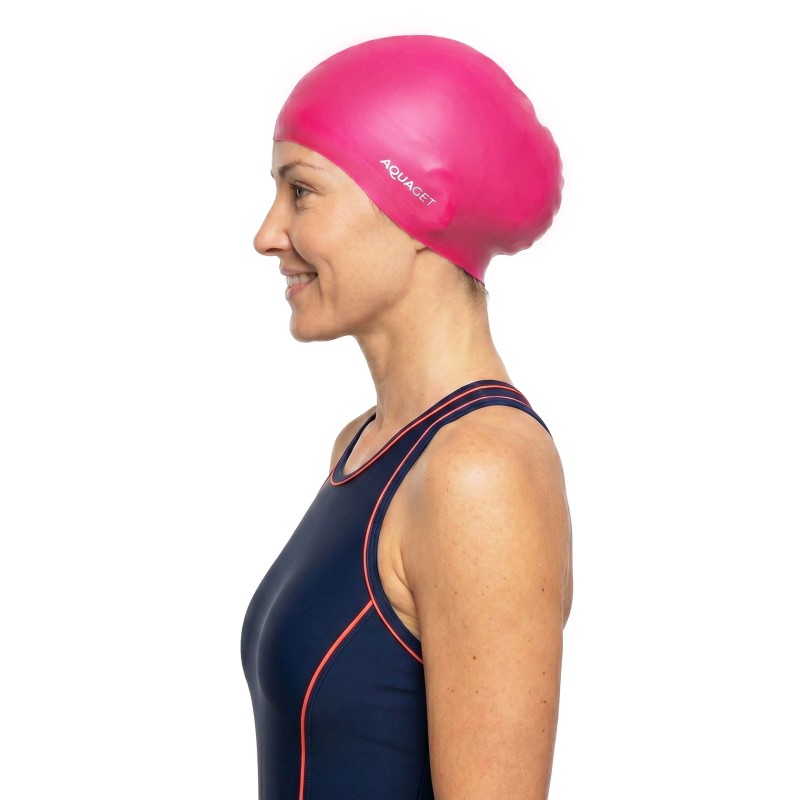 Шапочка для плавання Aquaget для довгого волосся AQ0032 Pink