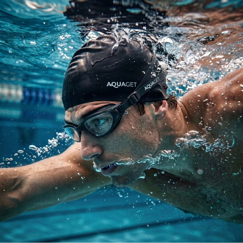 Шапочка для плавання Aquaget AQ0033 Black