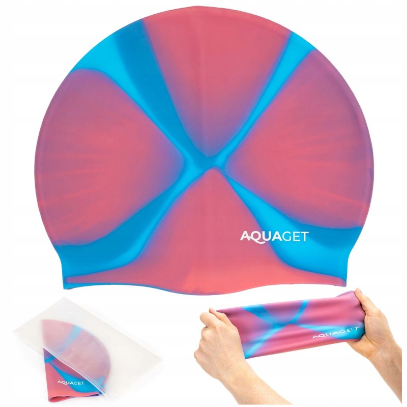 Шапочка для плавання Aquaget AQ0034 Pink/Sky Blue