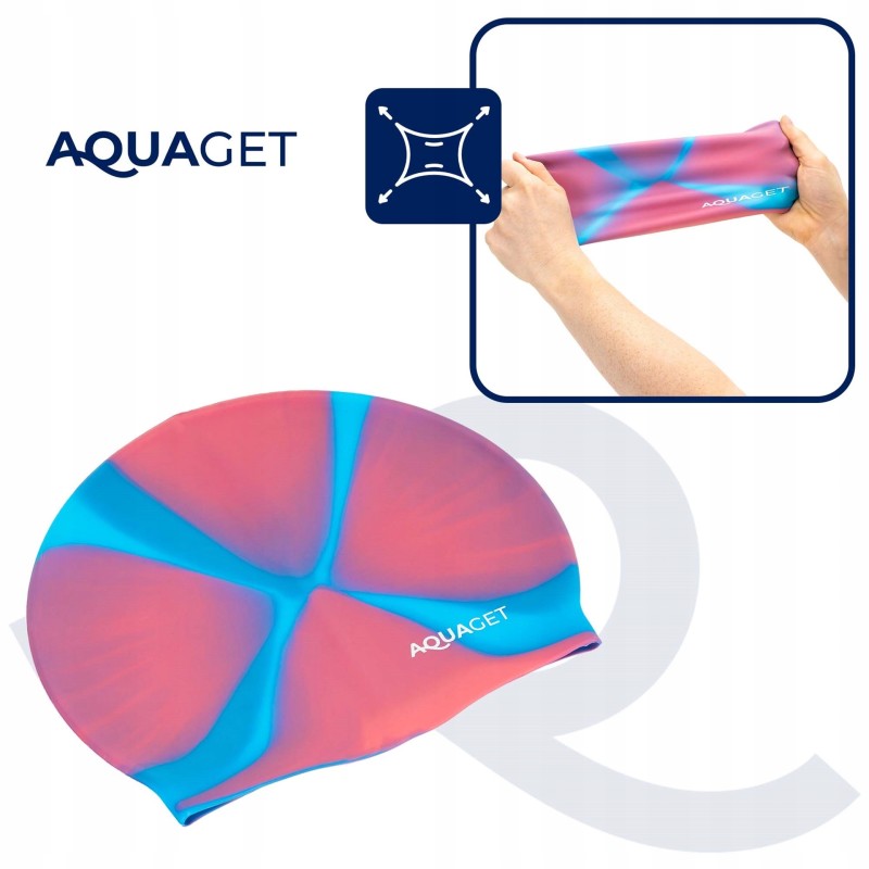 Шапочка для плавання Aquaget AQ0034 Pink/Sky Blue