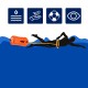 Буй для плавання Aquaget 2 в 1 36 л надувний AQ0036 Orange