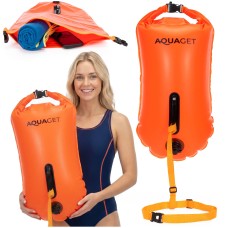 Буй для плавання Aquaget 2 в 1 36 л надувний AQ0036 Orange