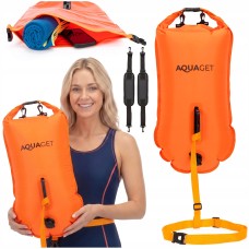 Буй для плавання Aquaget 3 в 1 35 л надувний AQ0037 Orange