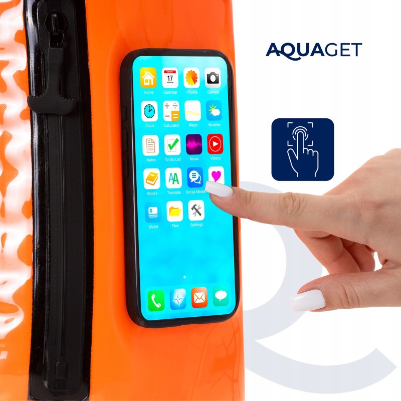 Буй для плавання Aquaget 2 в 1 20 л надувний AQ0038 Orange