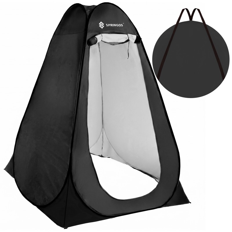 Намет туалет-душ, переодягальня Springos Pop-Up 190 x 120 x 120 см саморозкладний PT036 Black