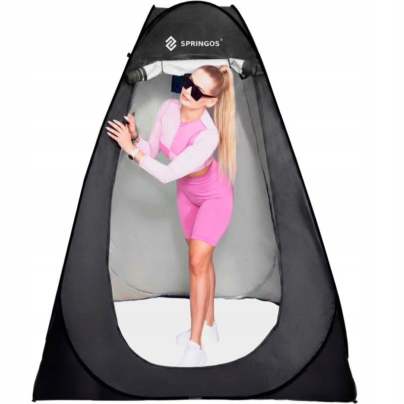 Намет туалет-душ, переодягальня Springos Pop-Up 190 x 120 x 120 см саморозкладний PT036 Black