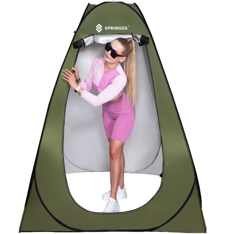 Намет туалет-душ, переодягальня Springos Pop-Up 190 x 120 x 120 см саморозкладний PT026 Navy Green