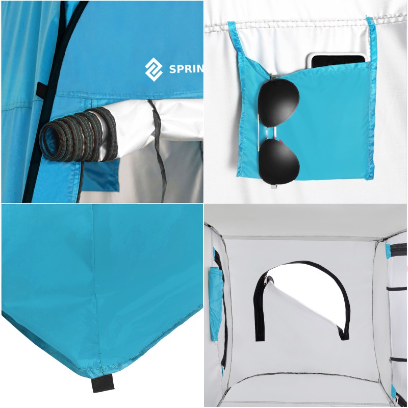 Намет туалет-душ, переодягальня Springos Pop-Up 190 x 120 x 120 см саморозкладний PT025 Sky Blue