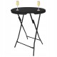 Стіл садовий кейтеринговий Springos 80 см круглий, складний GF0110 Black