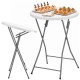Стіл садовий кейтеринговий Springos 80 см круглий, складний GF0101 White