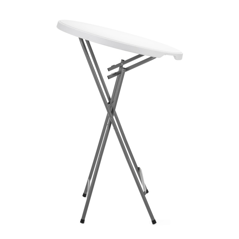 Стіл садовий кейтеринговий Springos 80 см круглий, складний GF0101 White