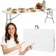 Стіл садовий кейтеринговий Springos 180 x 74 см складний GF0108 White