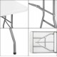 Стіл садовий кейтеринговий Springos 180 x 74 см складний GF0108 White