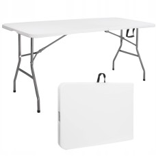 Стіл садовий кейтеринговий Springos 180 x 74 см складний GF0108 White