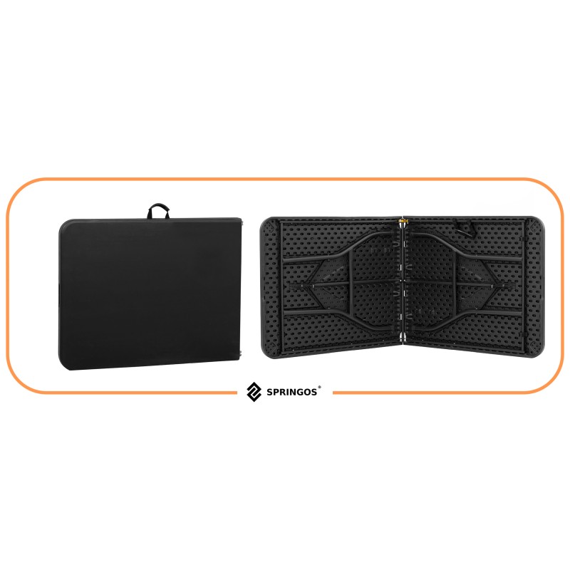 Стіл садовий кейтеринговий Springos 180 x 75 см складний GF0056 Black