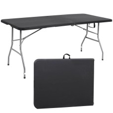Стіл садовий кейтеринговий Springos 180 x 75 см складний GF0056 Black