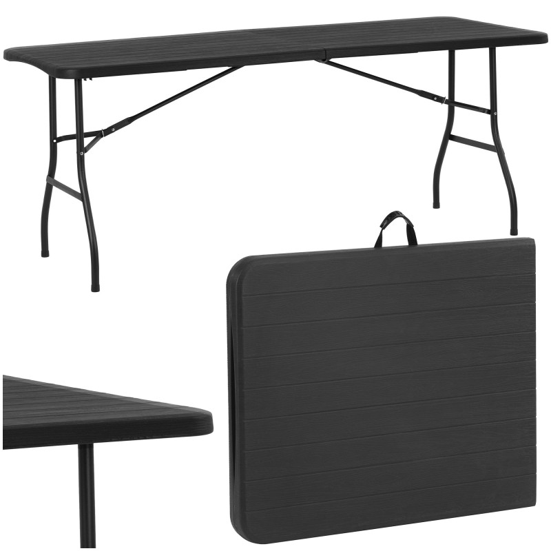 Стіл садовий кейтеринговий Springos 180 x 75 см складний GF0052 Black