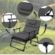 Крісло-розкладачка садове Springos складне GC0067 Grey/Black
