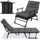 Крісло-розкладачка садове Springos складне GC0067 Grey/Black
