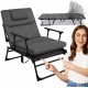 Крісло-розкладачка садове Springos складне GC0067 Grey/Black
