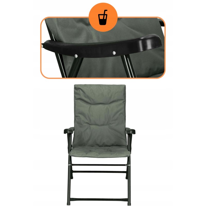Крісло садове Springos складне GC0064 Grey/Black