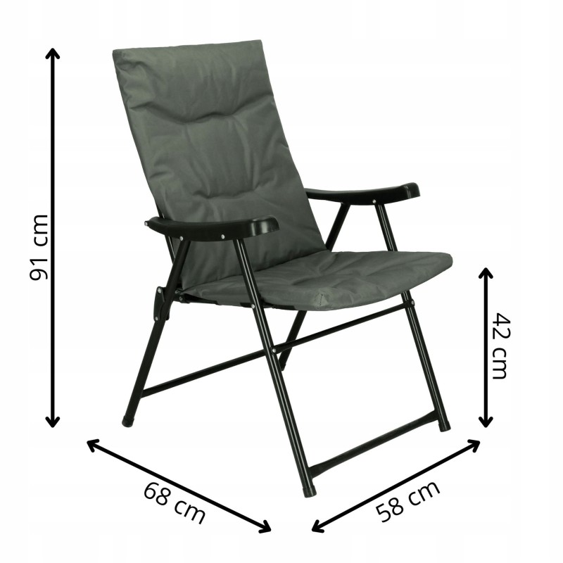 Крісло садове Springos складне GC0064 Grey/Black