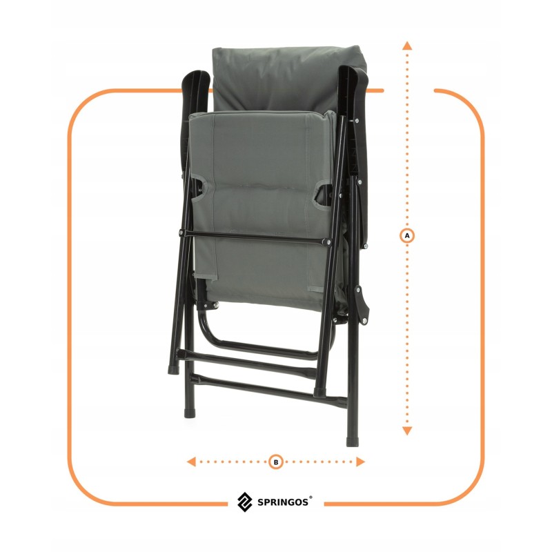 Крісло садове Springos складне GC0064 Grey/Black